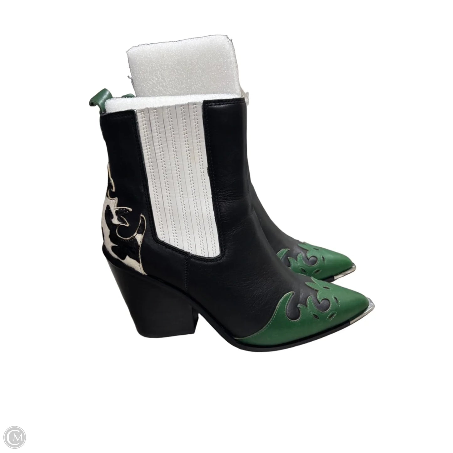 Boots Western By Steve Madden In Black & Green, Size: 9.5