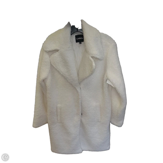 Jacket Faux Fur & Sherpa By Cmf In White, Size: S