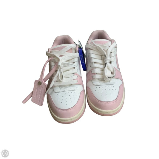 Shoes Luxury Designer By Off-white In Pink & White, Size: 8