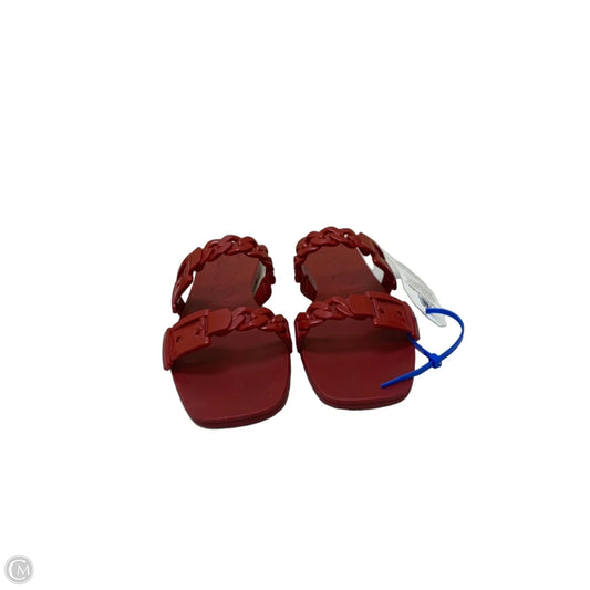 Sandals Luxury Designer By Gucci In Red, Size: 8