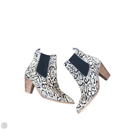 Boots Ankle Heels By Diba In Animal Print, Size: 11