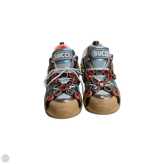 Shoes Luxury Designer By Gucci In Multi-colored, Size: 9.5