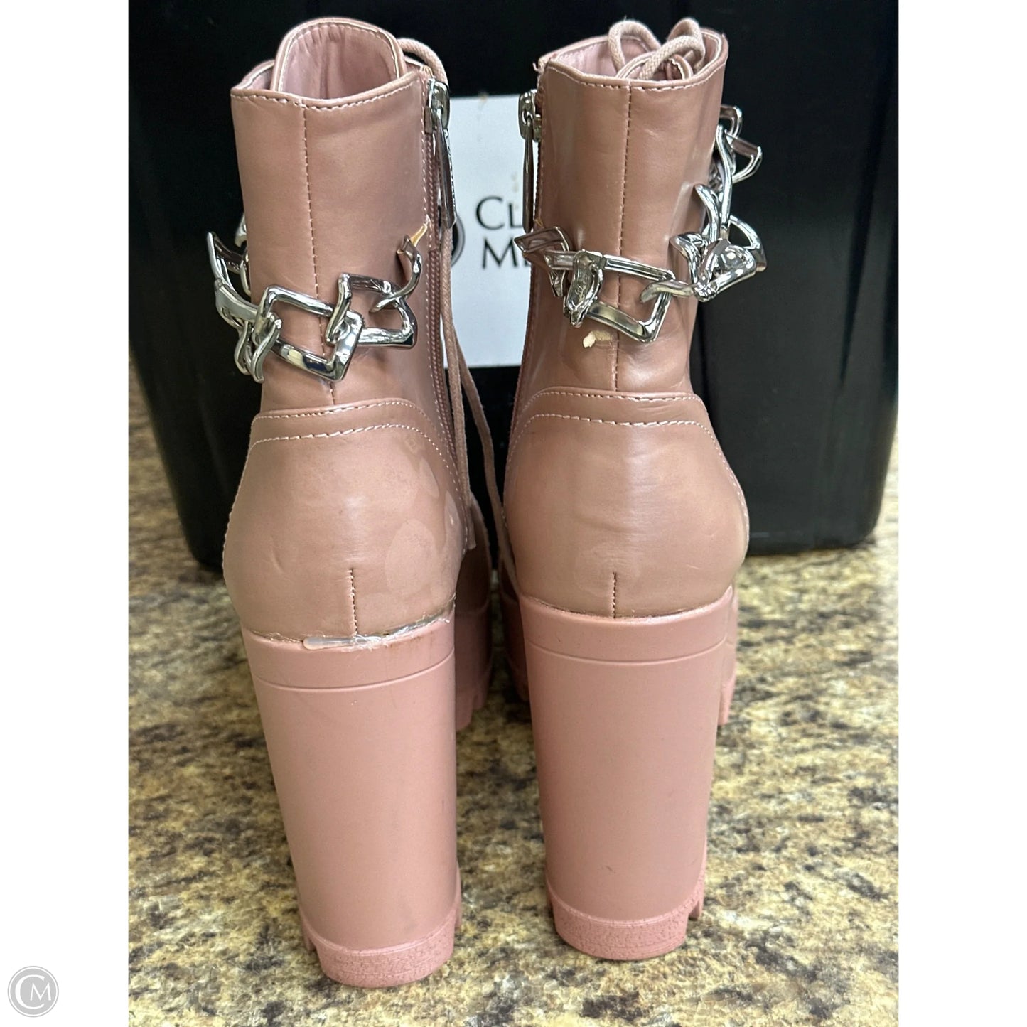 Shoes Heels Block By Cmf In Peach, Size: 10