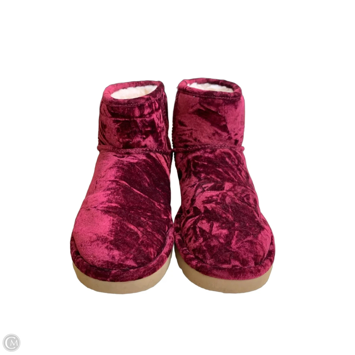 Boots Designer By Ugg In Maroon, Size: 9