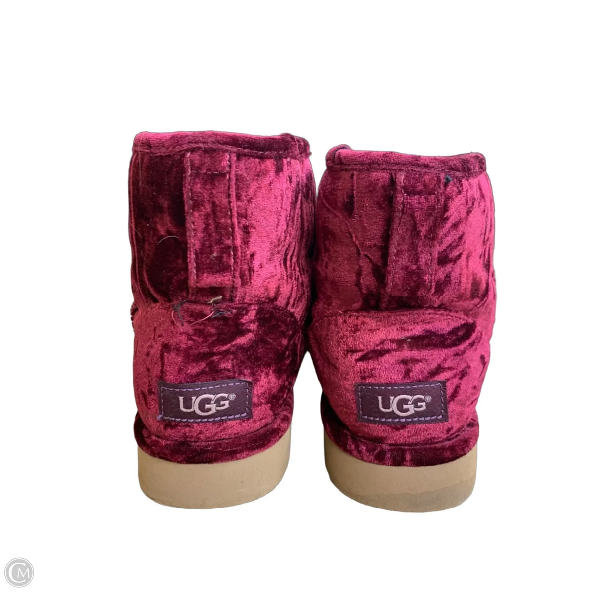 Boots Designer By Ugg In Maroon, Size: 9