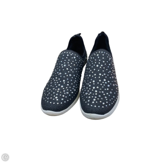 Shoes Sneakers By Steve Madden In Black & Silver, Size: 7.5