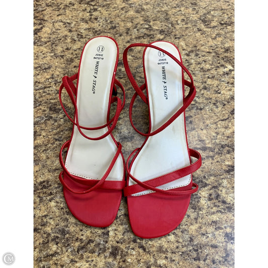 Sandals Heels Kitten By White Stag In Red, Size: 11