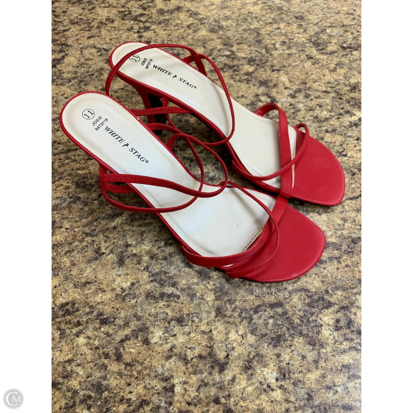 Sandals Heels Kitten By White Stag In Red, Size: 11