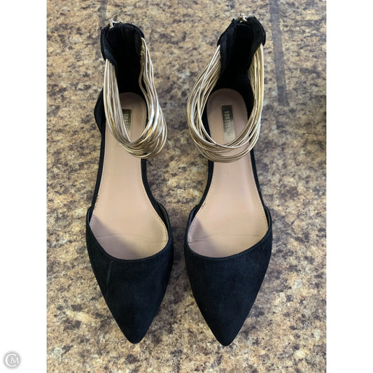Sandals Flats By Forever 21 In Black & Gold, Size: 8.5