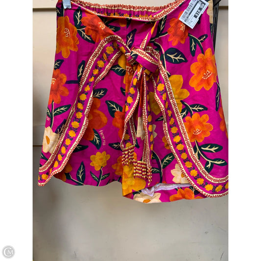 Shorts By Farm Rio In Orange & Pink, Size: Xl