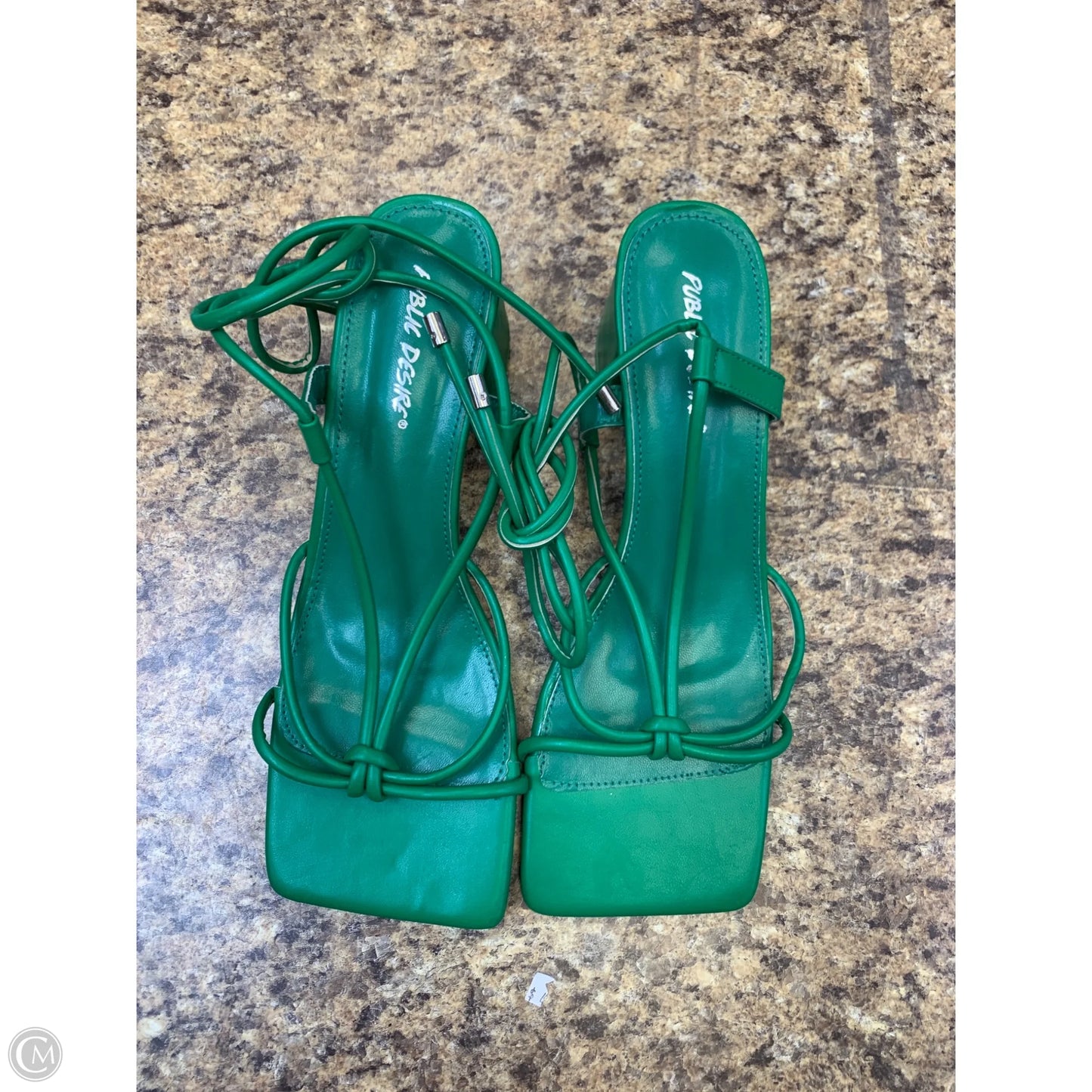 Shoes Heels Block By Cmf In Green, Size: 8