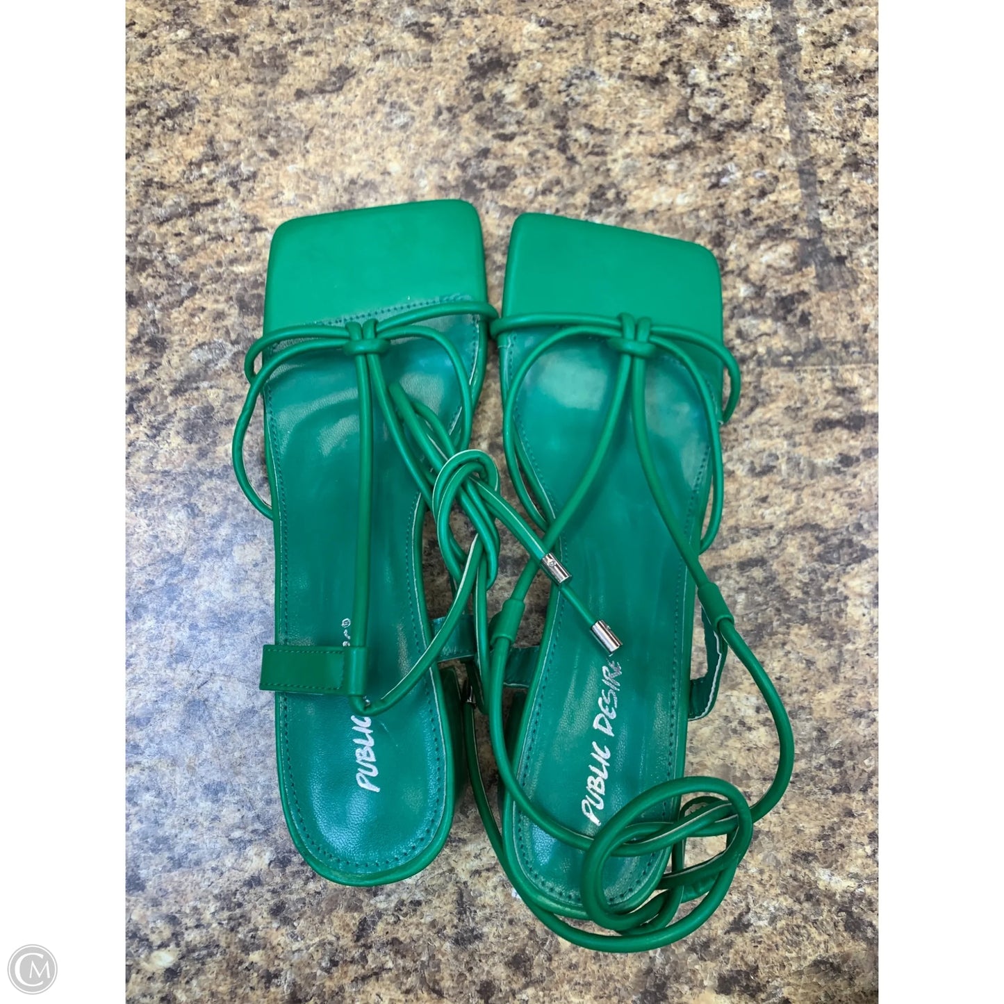 Shoes Heels Block By Cmf In Green, Size: 8