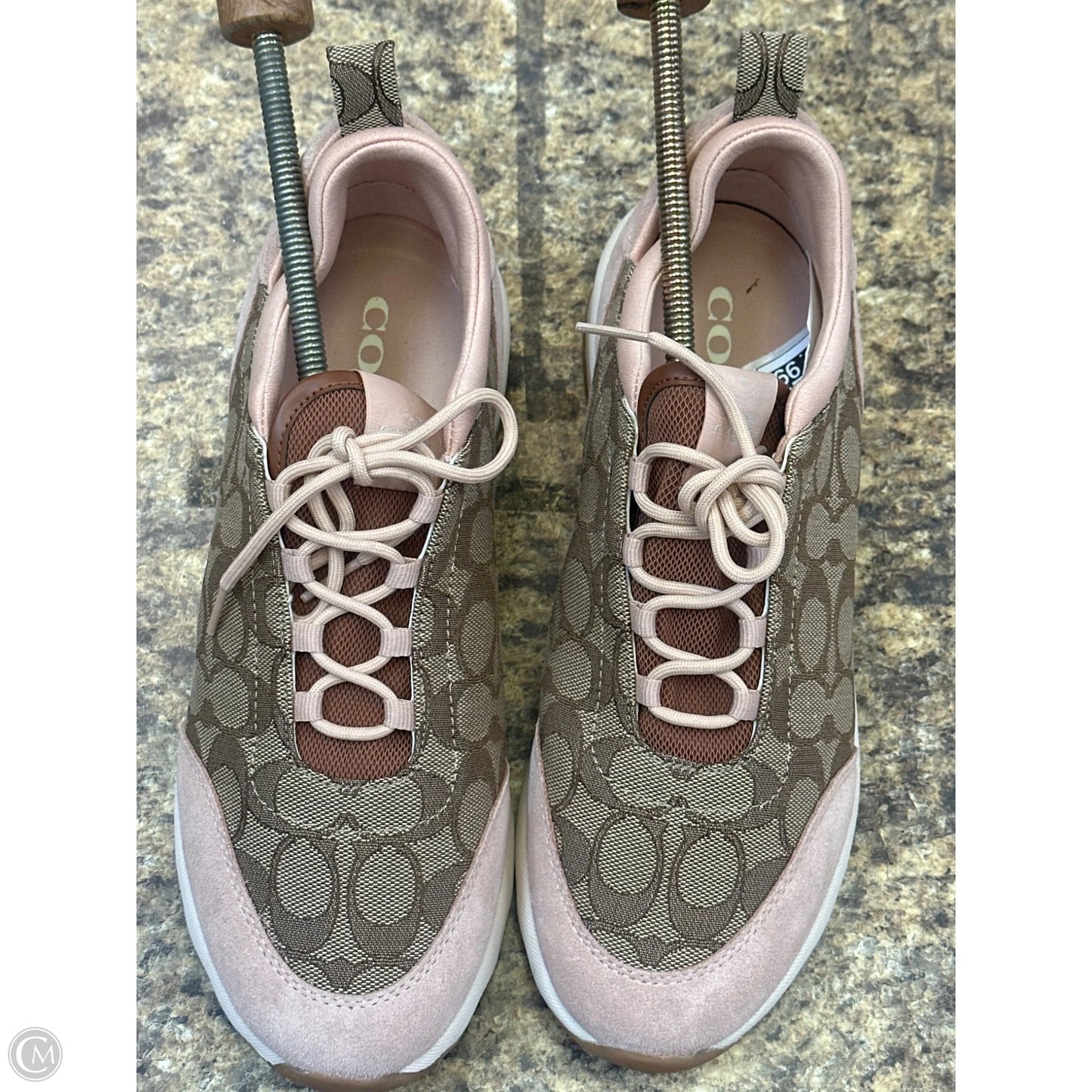 Shoes Designer By Coach In Pink & Tan, Size: 9