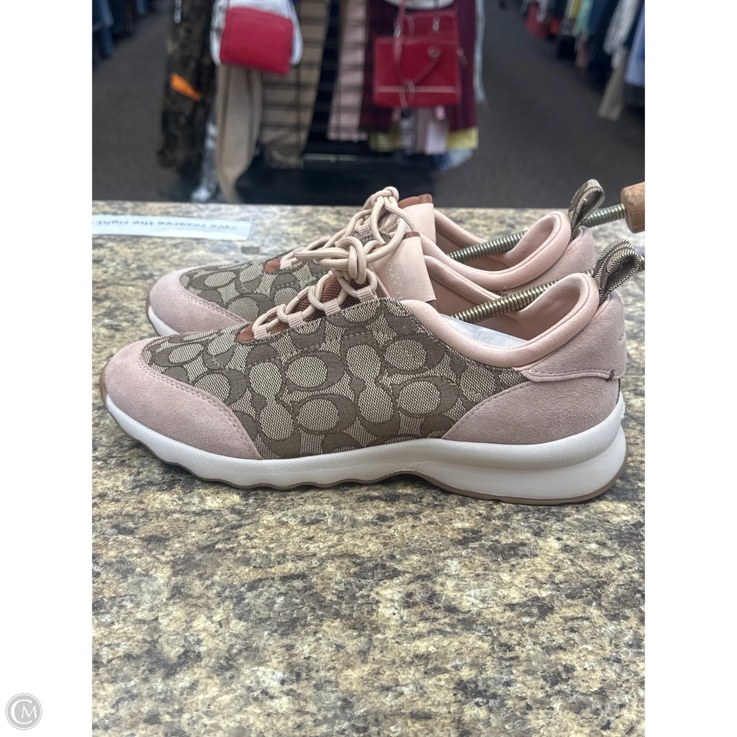 Shoes Designer By Coach In Pink & Tan, Size: 9