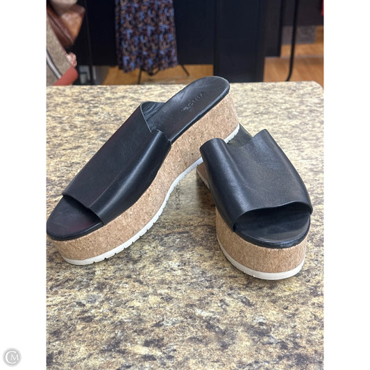Sandals Heels Platform By Vince In Black, Size: 11