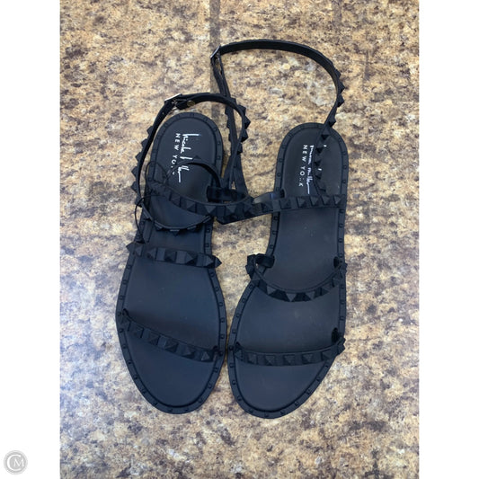 Sandals Flats By Nicole By Nicole Miller In Black, Size: 8