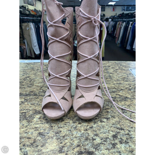 Sandals Heels Stiletto By Shoedazzle In Pink, Size: 11
