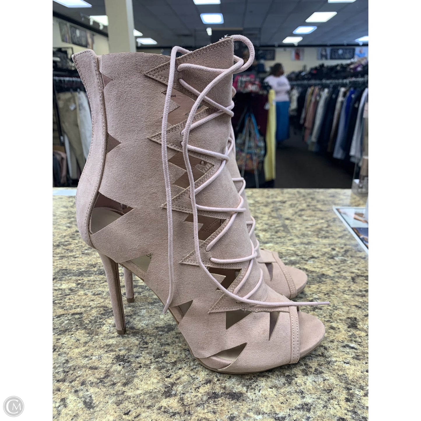 Sandals Heels Stiletto By Shoedazzle In Pink, Size: 11