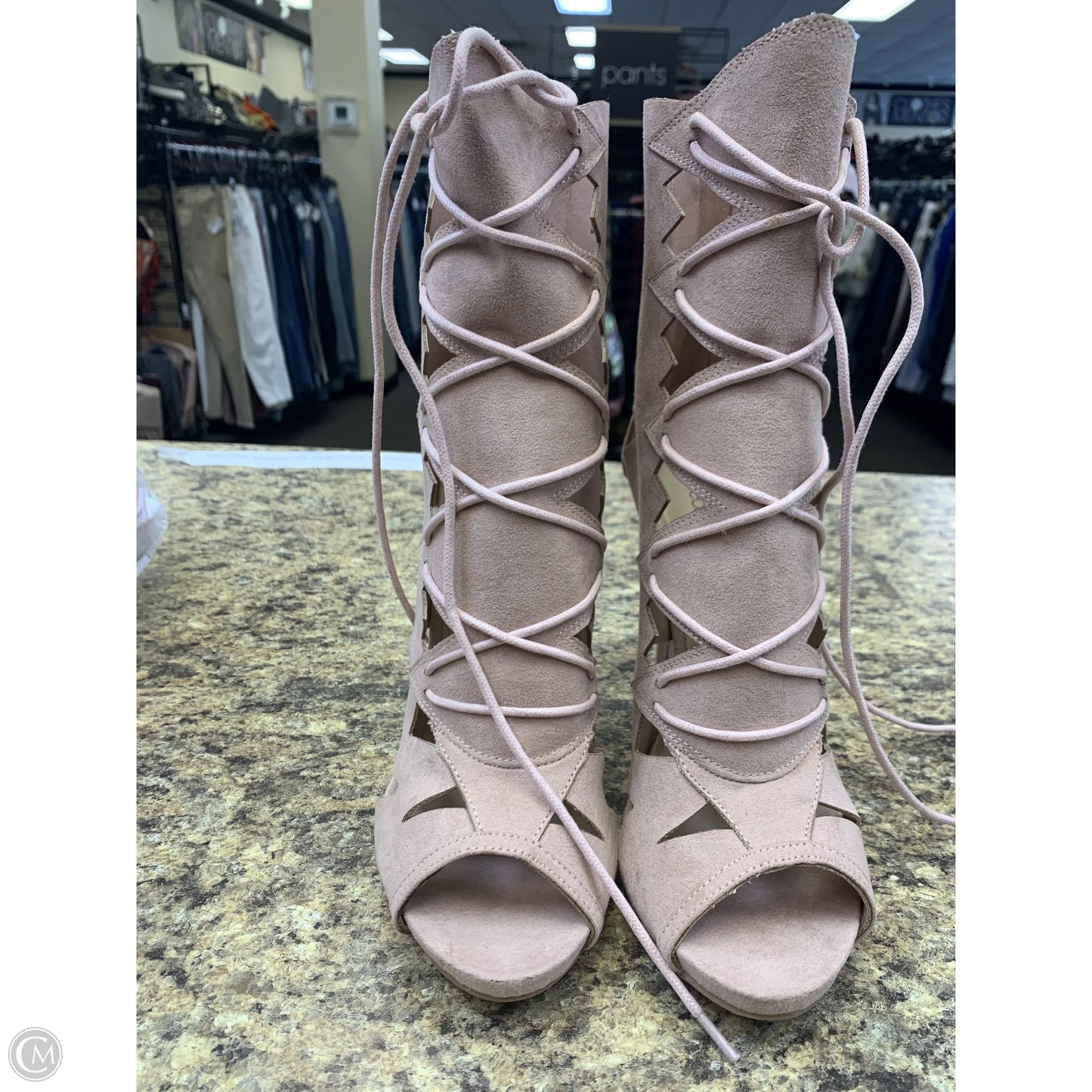 Sandals Heels Stiletto By Shoedazzle In Pink, Size: 11