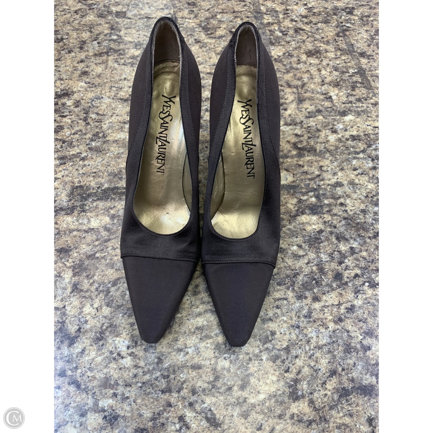 Shoes Luxury Designer By Yves Saint Laurent In Brown, Size: 6