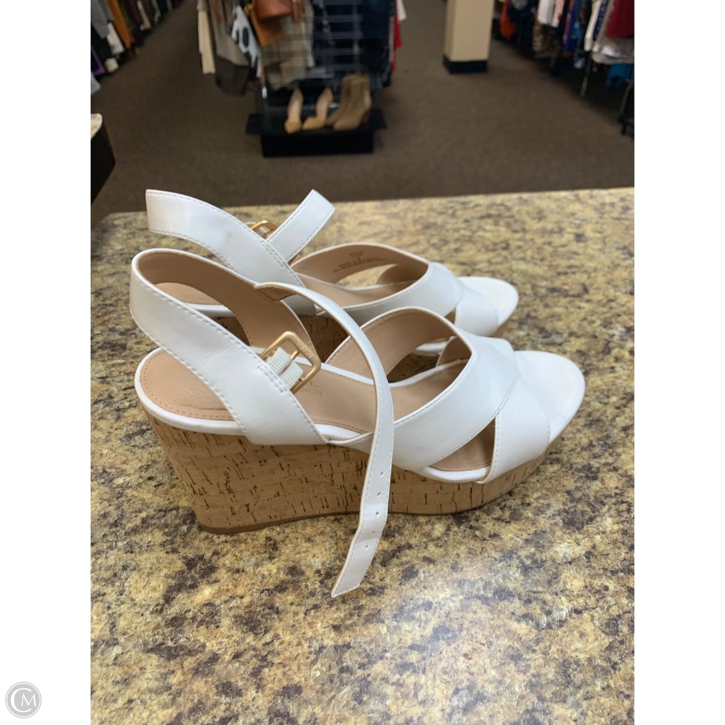 Sandals Heels Wedge By Michael By Michael Kors In White, Size: 9