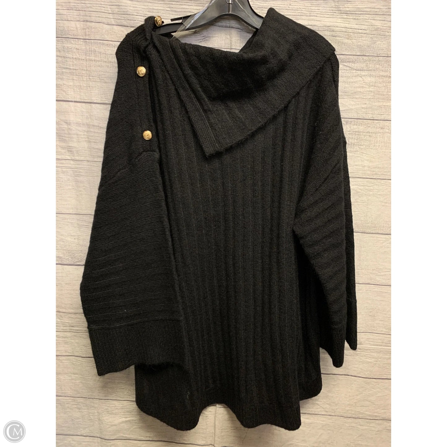 Sweater By Rafaella In Black & Gold, Size: 2x