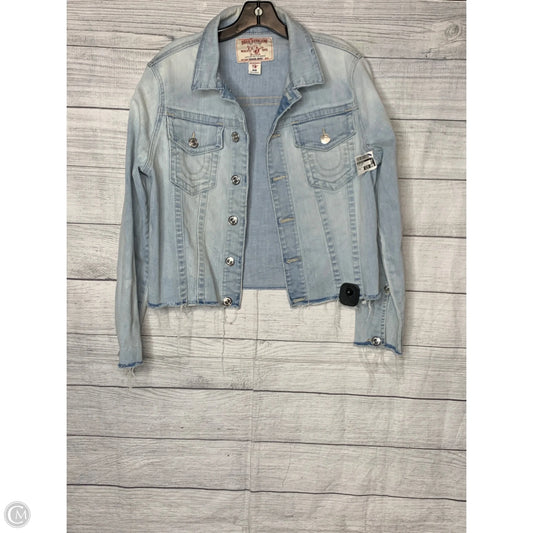 Jacket Denim By True Religion In Blue Denim, Size: M