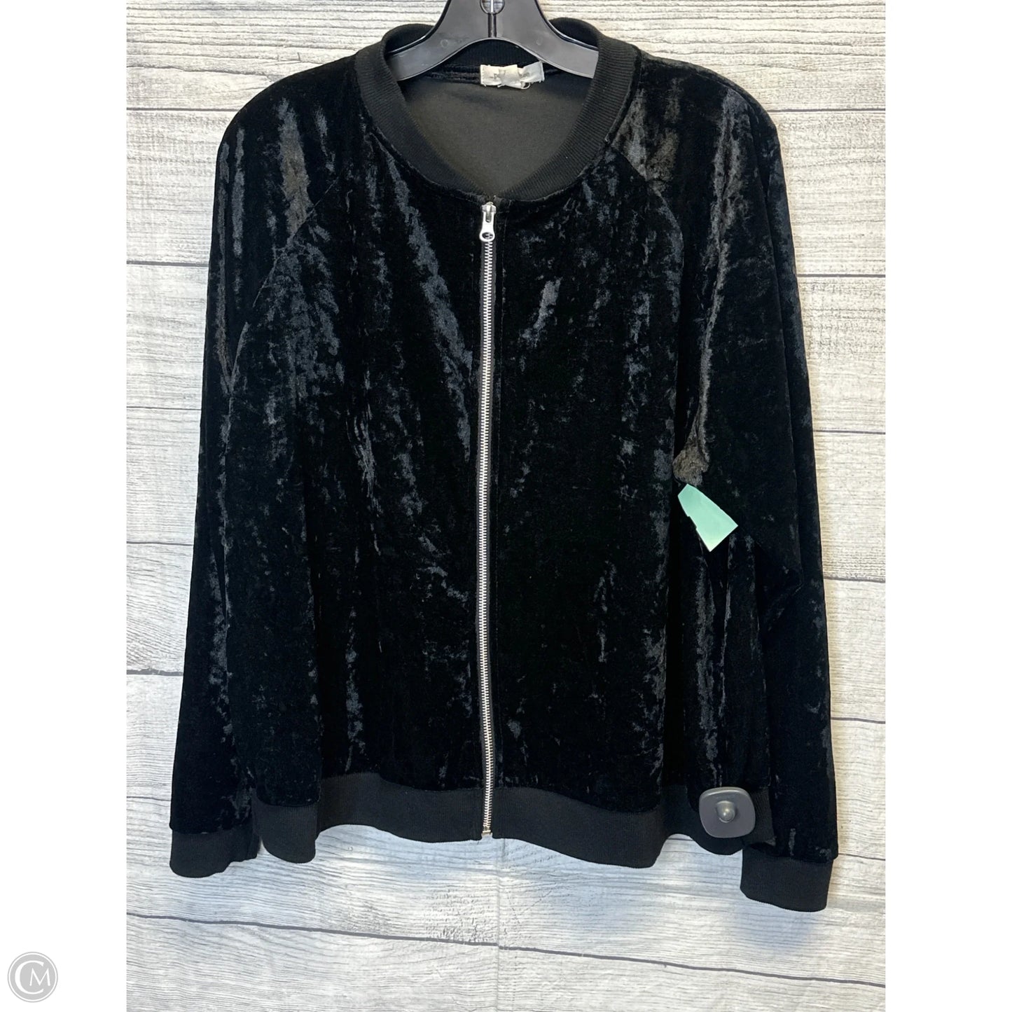 Jacket Faux Fur & Sherpa By Cmf In Black, Size: 1x