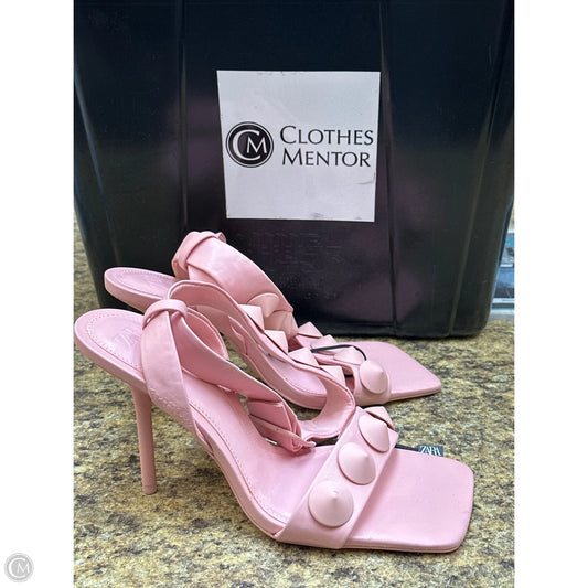 Sandals Heels Kitten By Zashi In Pink, Size: 9