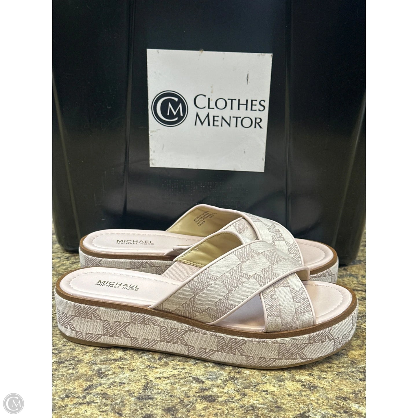 Sandals Heels Platform By Michael By Michael Kors In Pink, Size: 7