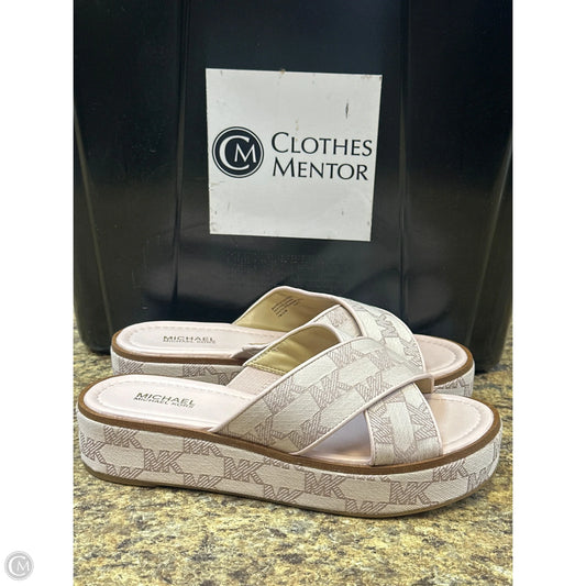 Sandals Heels Platform By Michael By Michael Kors In Pink, Size: 7