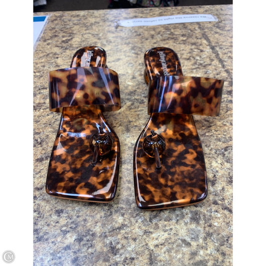 Sandals Heels Kitten By Jeffery Campbell In Leopard Print, Size: 8