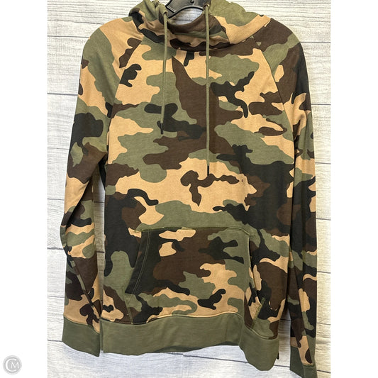 Athletic Sweatshirt Hoodie By Express In Camouflage Print, Size: S