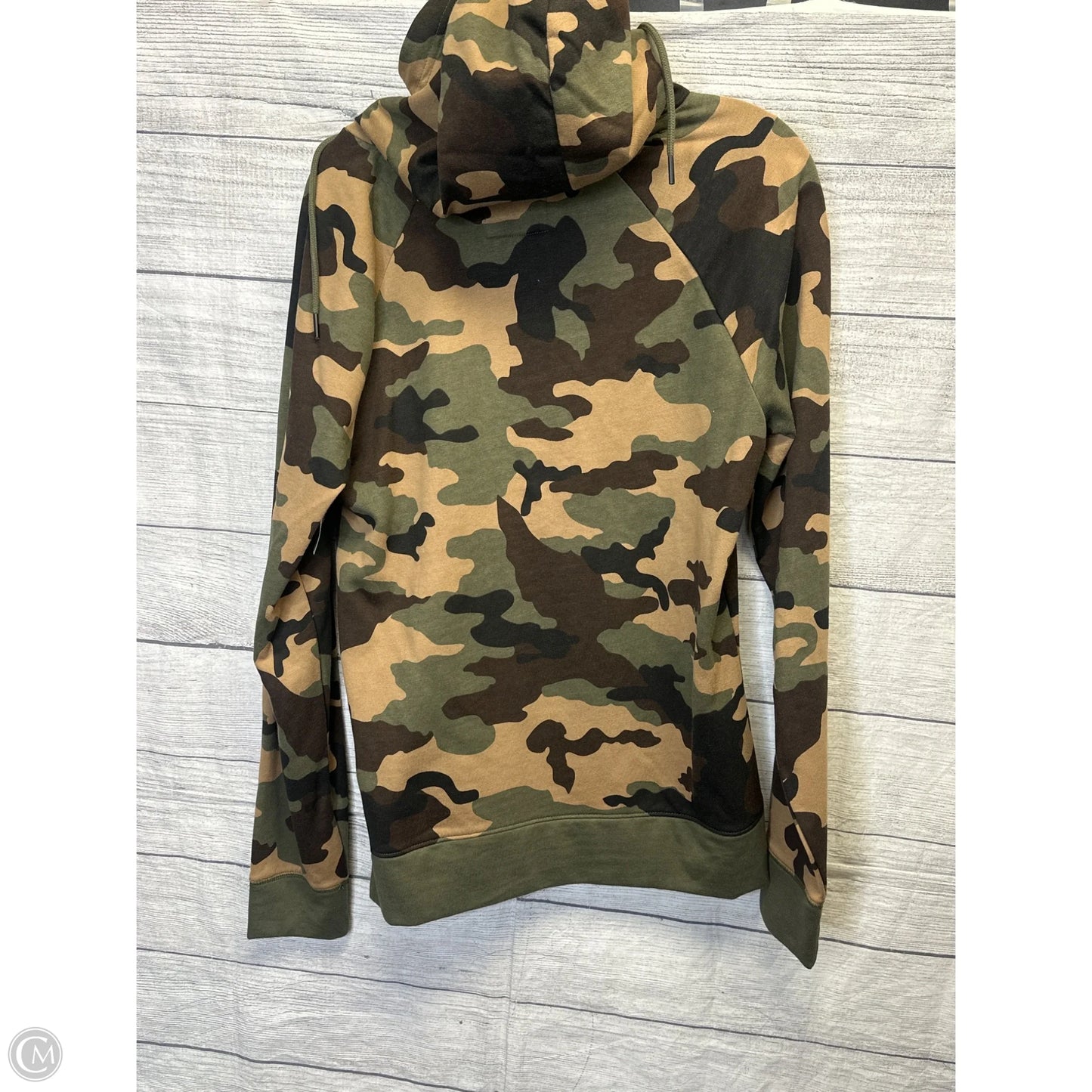 Athletic Sweatshirt Hoodie By Express In Camouflage Print, Size: S