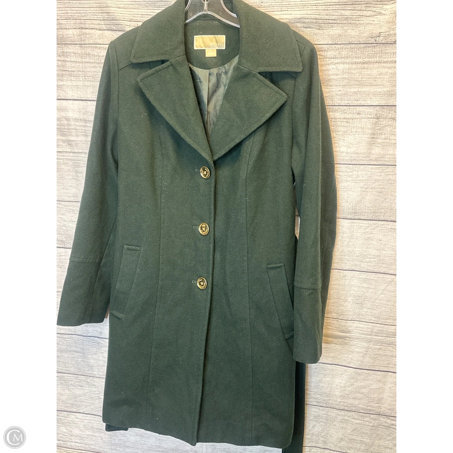 Coat Peacoat By Michael By Michael Kors In Green, Size: 10