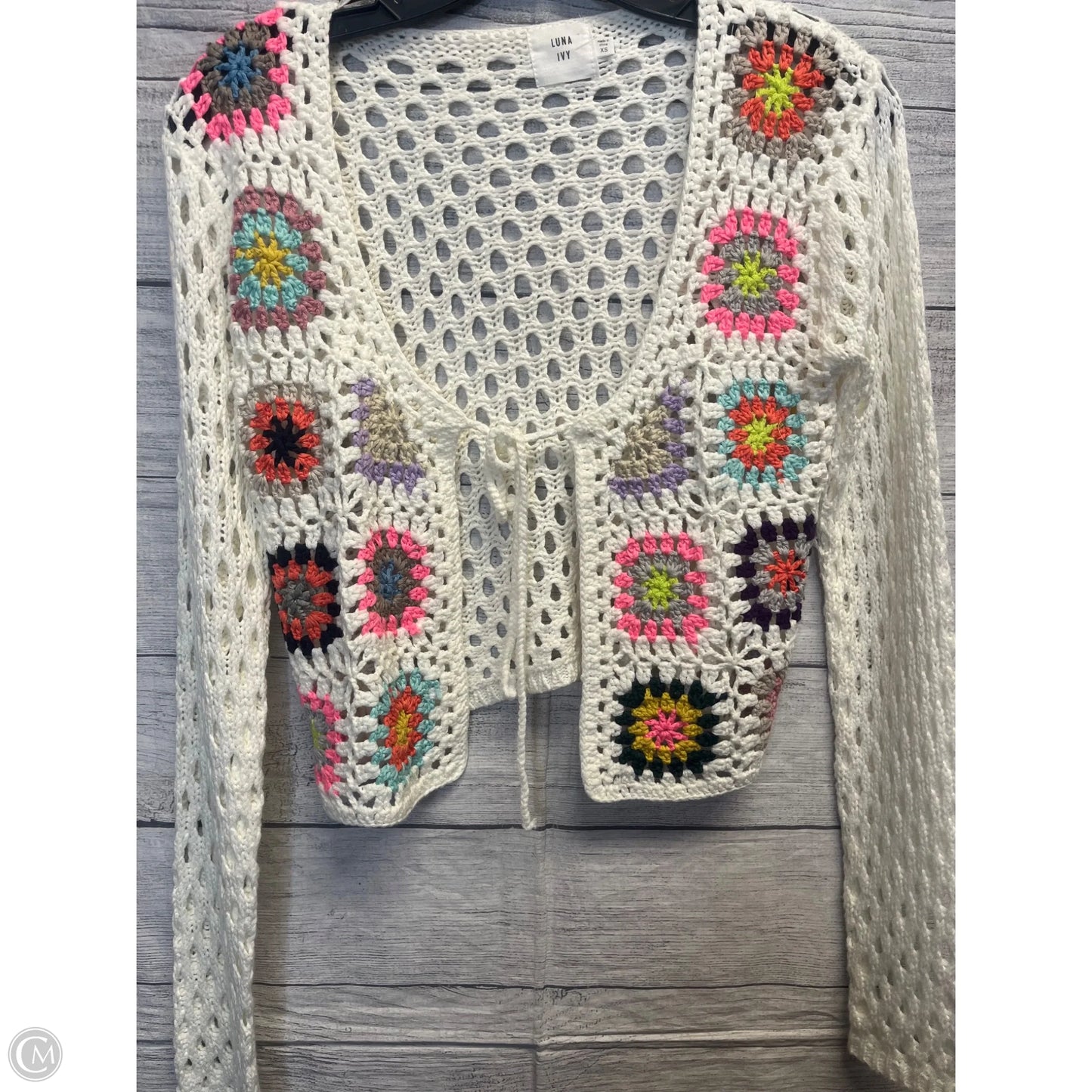 Sweater Cardigan By Cmf In White, Size: Xs
