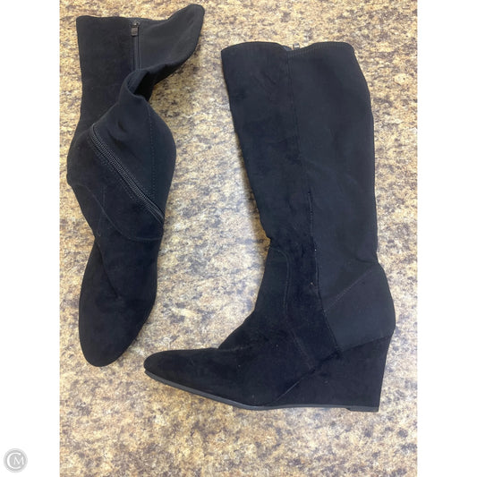 Boots Knee Heels By Liz Claiborne In Black, Size: 10