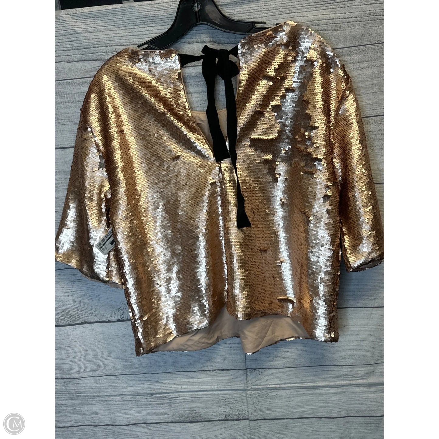 Top Short Sleeve By Cmf In Rose Gold, Size: M