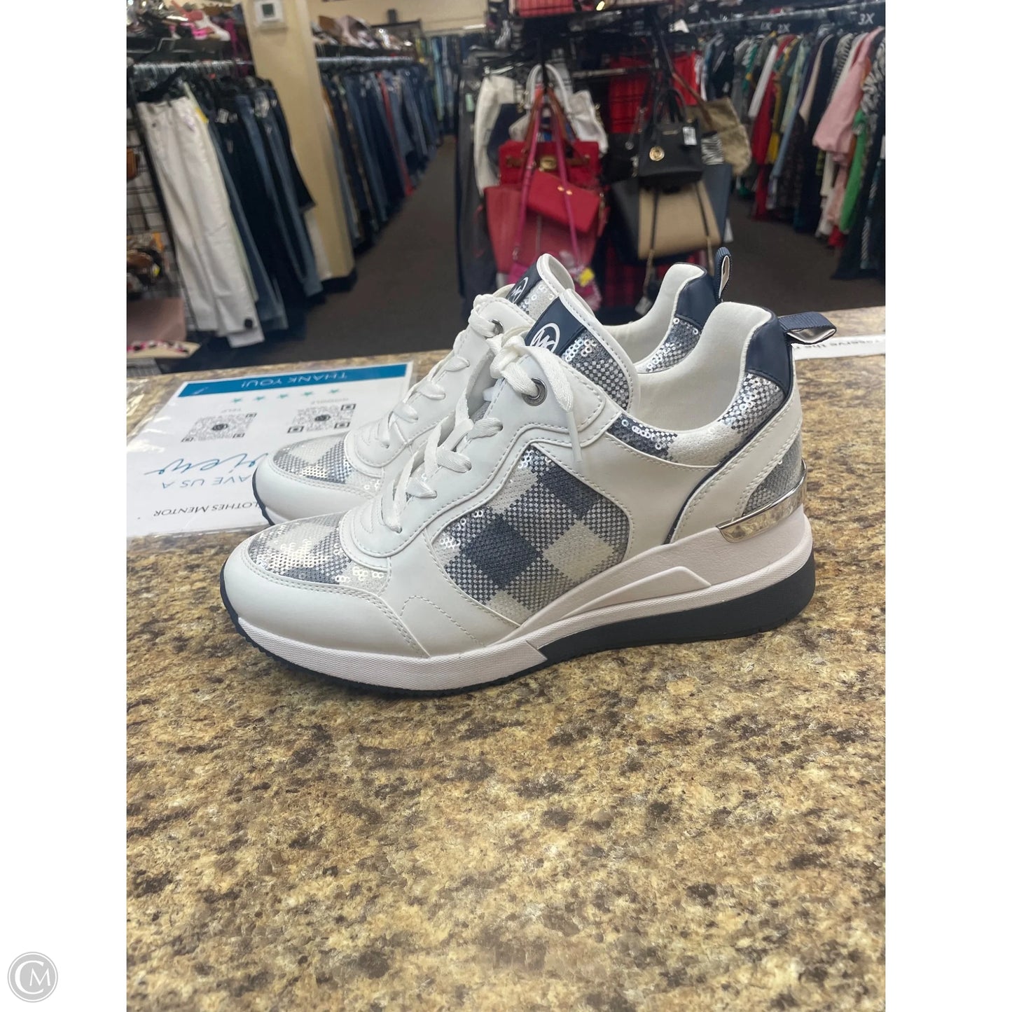 Shoes Athletic By Michael By Michael Kors In Grey & White, Size: 10