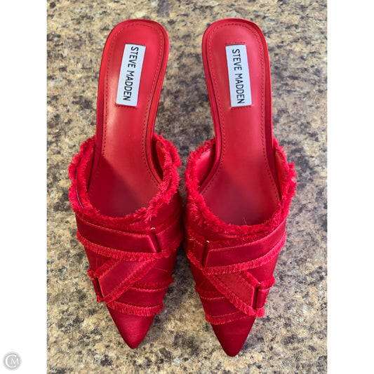 Shoes Heels Kitten By Steve Madden In Red, Size: 7.5