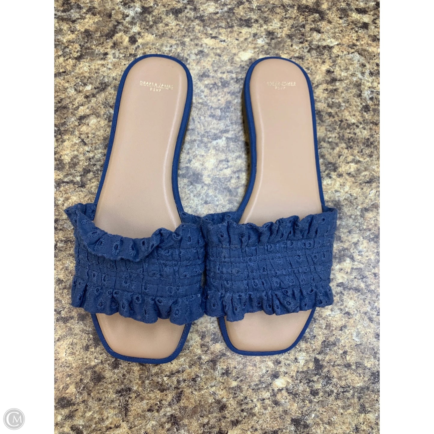 Sandals Flats By Draper James In Blue, Size: 7.5