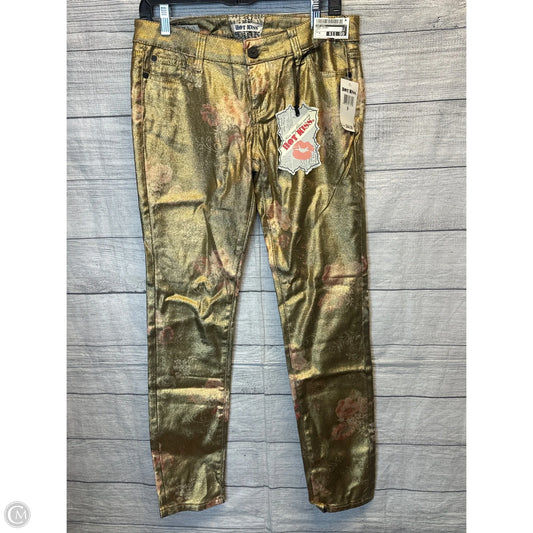 Jeans Skinny By Hot Kiss In Gold, Size: 6