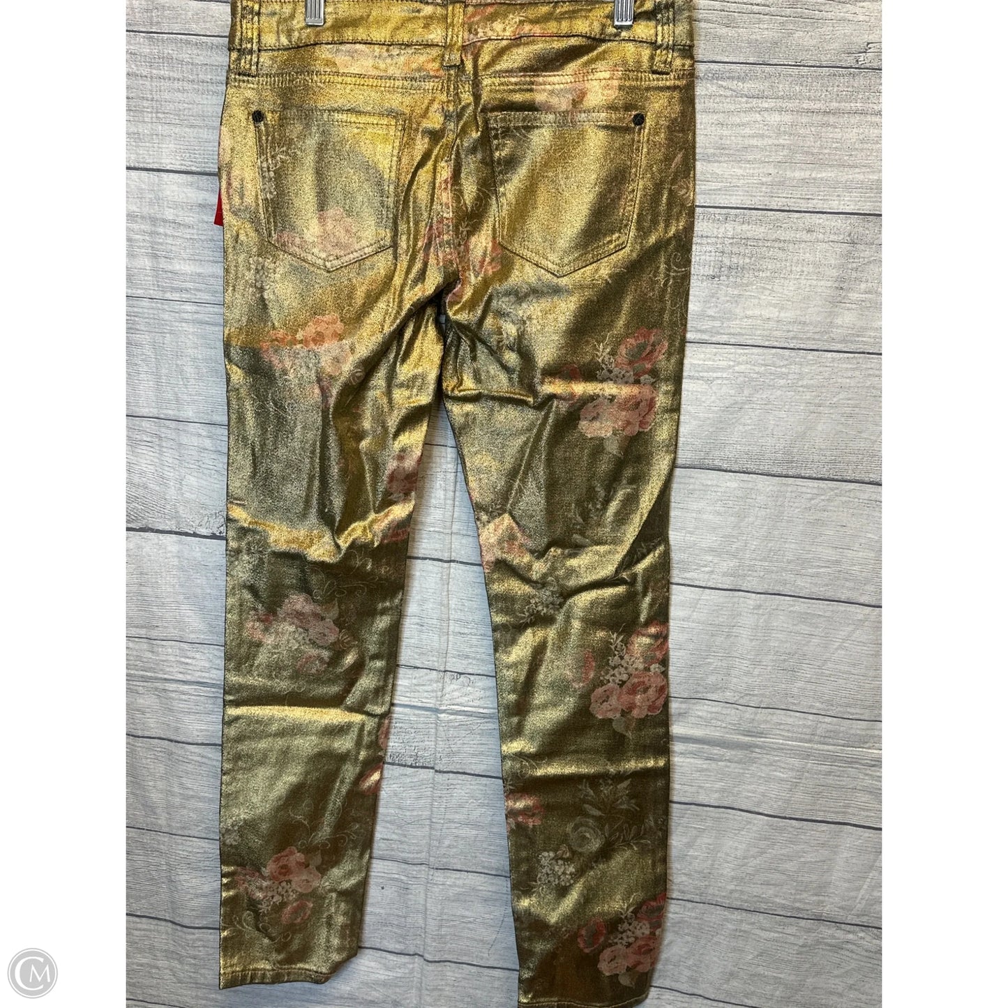 Jeans Skinny By Hot Kiss In Gold, Size: 6