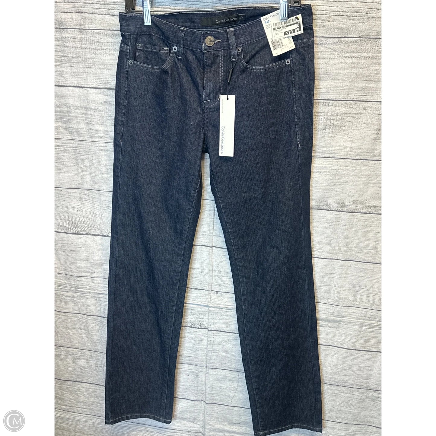 Jeans Straight By Calvin Klein In Blue Denim, Size: 4