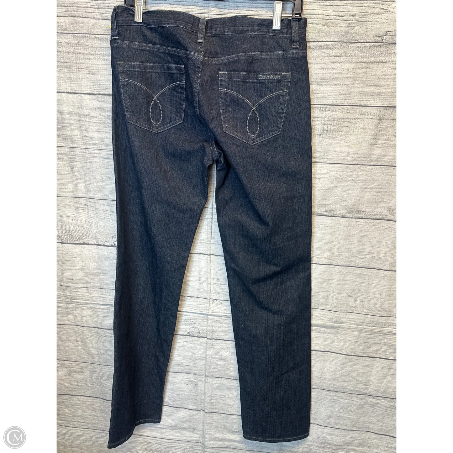 Jeans Straight By Calvin Klein In Blue Denim, Size: 4