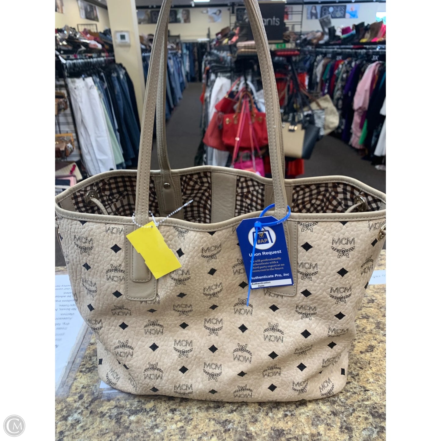 Tote Luxury Designer By Mcm, Size: Medium