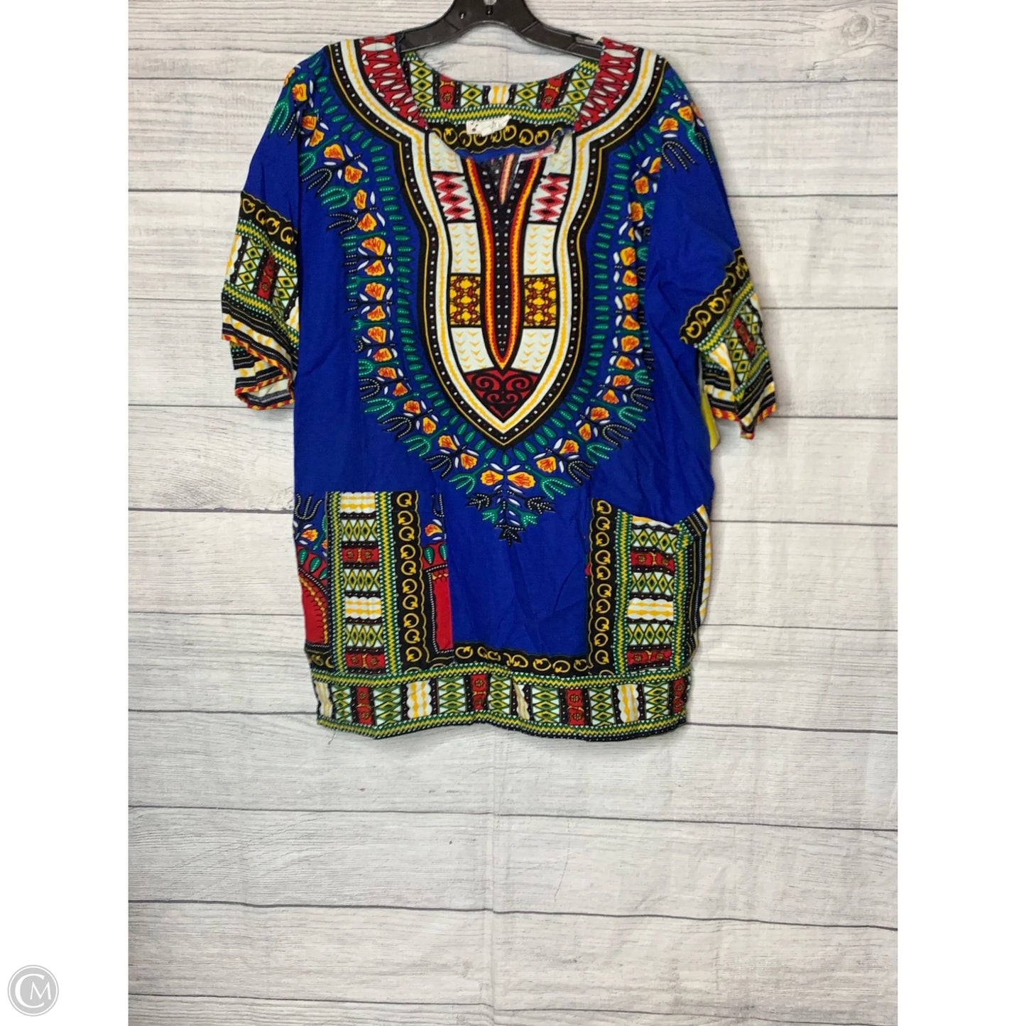 Top Short Sleeve By Cmf In Blue, Size: L