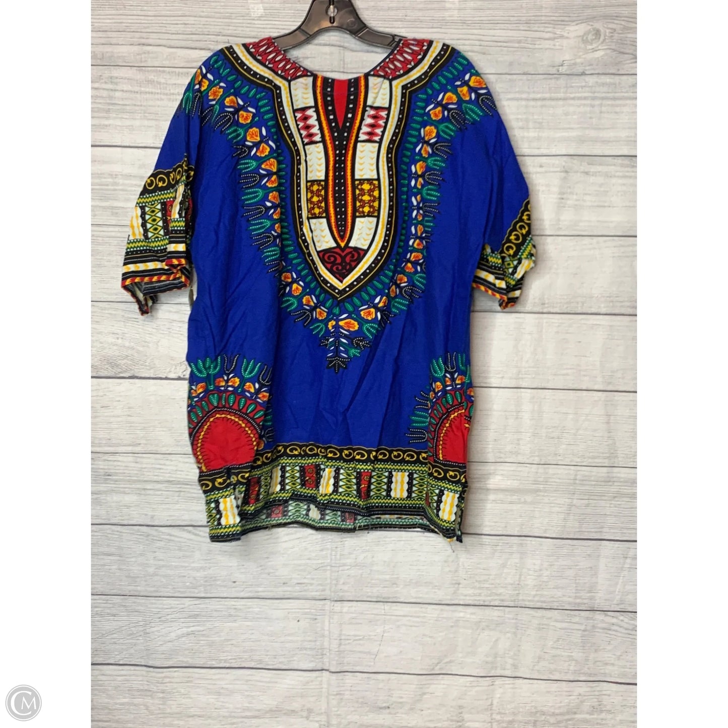 Top Short Sleeve By Cmf In Blue, Size: L