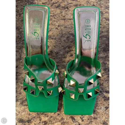 Shoes Heels Kitten By Rouge In Green, Size: 8