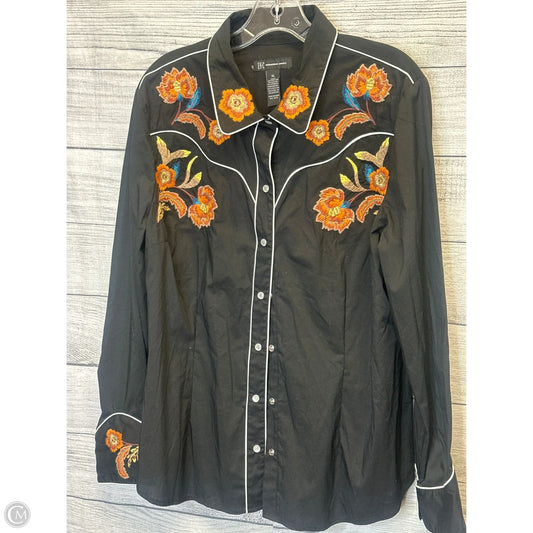 Top Long Sleeve By Inc In Black, Size: Xl